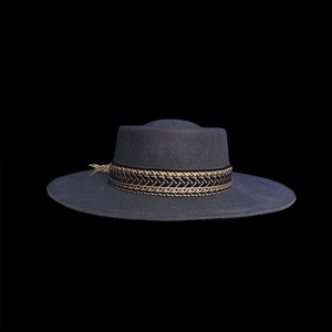 Chapeau en feutre à calotte plate, style britannique, en pure laine, tendance, best-seller transfrontalier, type Pork <span class=keywords><strong>Pie</strong></span> Jazz, pour printemps et automne - Product Image 3