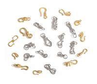 Fermoirs en S en acier inoxydable pour bijoux, bracelets et colliers, connecteurs pour artisanat fait main, apprêts de bijouterie