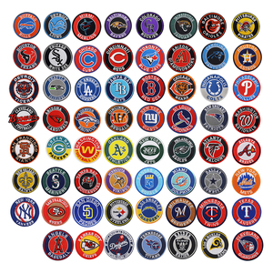 Rugby Sport Embroidery Iron on Football Baseball Round Patches Nfl Team Logo Custom Clothes Badges Stickers for Jackets Hats - Product Image 1
