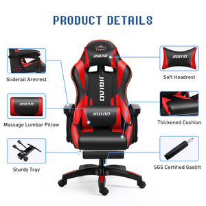 Chaise d'ordinateur de course rose personnalisée logo RVB LED cuir synthétique <span class=keywords><strong>bureau</strong></span> Silla <span class=keywords><strong>Gamer</strong></span> fonction de massage repose-pieds siège de jeu <span class=keywords><strong>pas</strong></span> <span class=keywords><strong>cher</strong></span> - Product Image 4