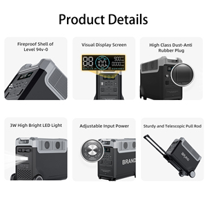 Générateur solaire portable 3840Wh pour camping et urgences, batterie LiFePO4 3600W, station d'énergie domestique - Product Image 2