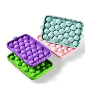 Bandeja de silicona de grado alimenticio para cubitos de hielo redondos con tapa y molde para hacer bolas de hielo, de congelación rápida y fácil desmolde para congelador - Product Image 4