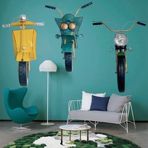 Décoration Murale Rétro Industrielle pour Café, Bar ou Boutique : Tête de Moto en Fer Forgé, Style Nature Morte - Product Image 5