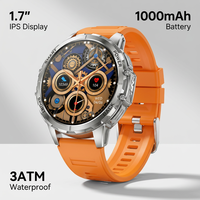 Montre connectée K77 en alliage de zinc durable, batterie OEM 1000 mAh, plus de 100 modes sportifs, appels, montre connectée sportive pour hommes et femmes