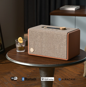 Qplay3.0 không dây Bluetooth Loa QQ âm nhạc co thương hiệu cao cấp Hifi tích hợp âm thanh nhà máy tính để bàn Wifi Loa Nâu - Product Image 1