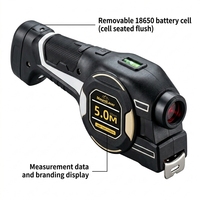 Télémètre laser 3-en-1 avec ruban à mesurer, laser vert, portée de 5 m, outil de mesure intérieur
