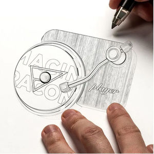 Xe làm mát không khí Vinyl ghi Máy nghe nhạc độc đáo sản phẩm Xe hơi vòng khuếch tán Clip - Product Image 4