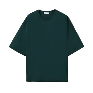 เสื้อยืดผู้ชายผ้าฝ้าย100% วินเทจปรับแต่งโลโก้ระบายอากาศโอเวอร์ไซส์ลายพื้นฟอกทึบ - Product Image 1