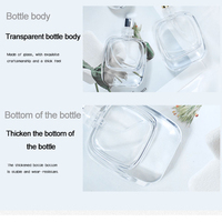 Botol Parfum Kaca Bulat Mewah Unik 50ml Isi Ulang dengan Kemasan Kotak