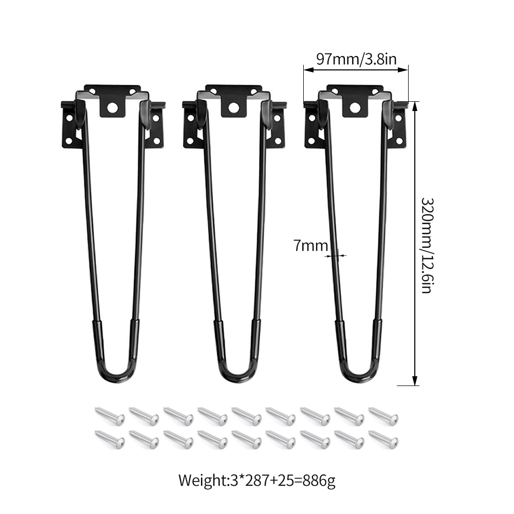 32cm Black Leg * 3 Black