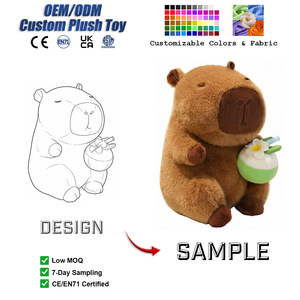 Peluche Capybara Noix de Coco Mignonne Personnalisable, Jouet en Peluche Kawaii, Cadeaux d'Anniversaire et de Fêtes, Vente en Gros OEM ODM - Product Image 1