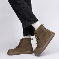 Bottines d'hiver chaudes pour femmes, à lacets, semelle épaisse et robuste, antidérapantes, plateforme, pointures 35-40, couleur beige, couleur personnalisée, faible MOQ, prêtes à expédier