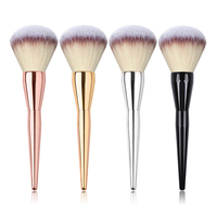 DailyQueen kuas Makeup gagang hitam, kuas Makeup kristal Label pribadi, gagang hitam Super besar, kuas bedak besar mewah, kualitas tinggi