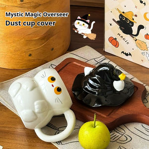 Taza de Cerámica de Estilo Francés con Diseño Divertido de Gato, Ecológica, de Alta Calidad, Apta para Lavavajillas y Microondas, Regalo Creativo de Cumpleaños para el Hogar - Product Image 5