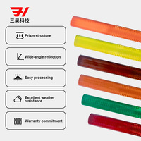 Film réfléchissant microprismatique Lianxing jaune vert fluorescent EGP PET 1,22 m x 45,7 m pour les panneaux de signalisation routière