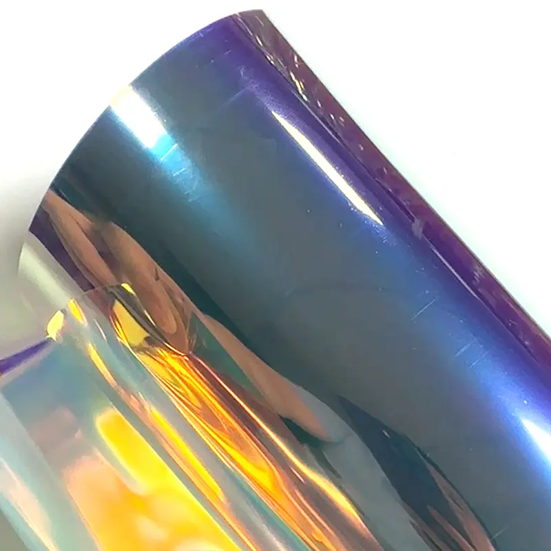 Прозрачная радужная пленка двухцветная голографическая пленка ТПУ материал Юань Сян ли производство большого количества товаров