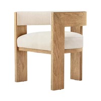 Chaise de salle à manger de luxe avec structure en bois de frêne et revêtement en tissu haut de gamme, mobilier design d'inspiration scandinave