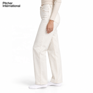 Jeans en denim personnalisés pour femmes, coupe baril, taille haute, fournisseur en gros pour les détaillants en ligne aux États-Unis - Product Image 2