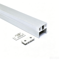 Profilé LED en aluminium étroit en forme de U, série 6000, 28*28mm, à découpe personnalisable, pour éclairage de vitrines à vin et décorations