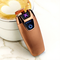 Briquet Électrique USB Multicolore à Double Arc Tactile en Métal, Coupe-Vent, avec Batterie Incluse – Offre Spéciale