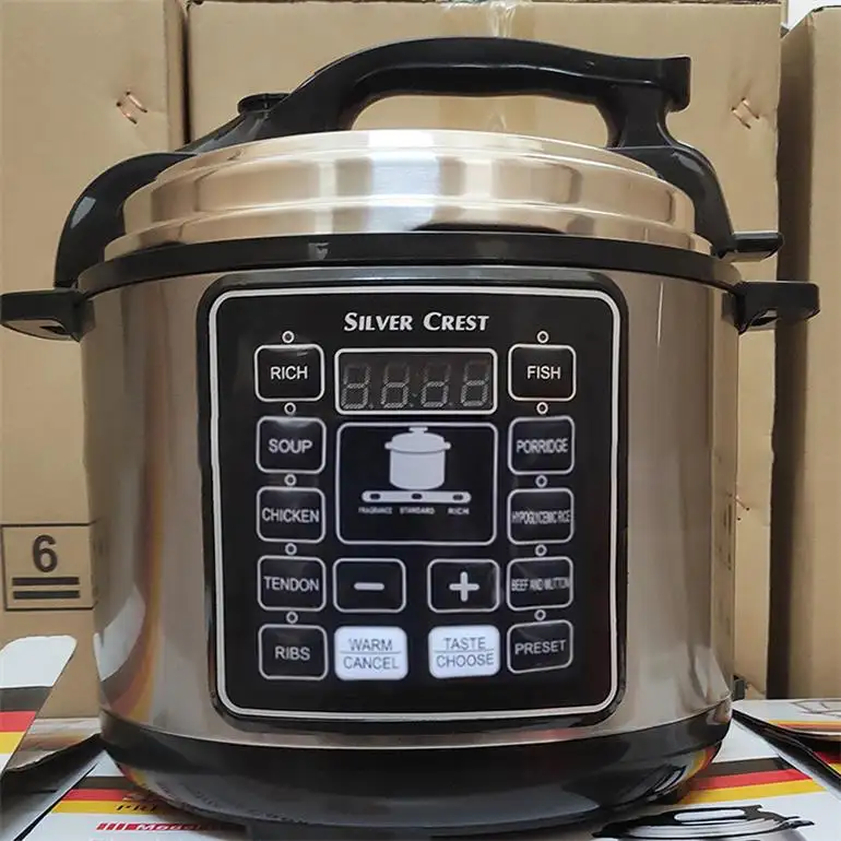 8L多機能炊飯器、蒸し器1500Wスローワークッカー10 In 1電気圧力鍋、焦げ付き防止ポット付き/
