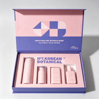 Boîte personnalisée de luxe avec fermeture magnétique, insert en papier imprimé avec logo, couleur unie rose, avec aimant pour l'emballage