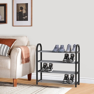 Hộ gia đình nhà phòng khách lối vào 4 cấp Giày Treo đường sắt kim loại Giày móc áo ráp tiết kiệm không gian 4 Tie Giày giá - Product Image 3