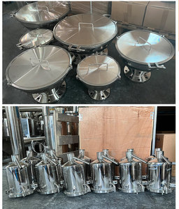 Cubo de gran diámetro para materiales alimentarios, embudo para pasta líquida, cilindro para líquidos, lámina de corte láser, embudo de acero inoxidable - Product Image 5