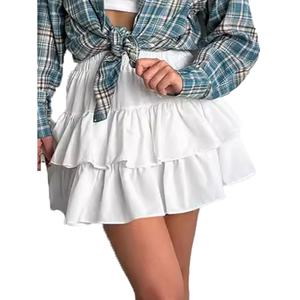 Jupe plissée double couche taille haute sur mesure OEM de haute qualité, respirante et tendance, pour le quotidien, coupe mi-longue, naturelle - Product Image 3