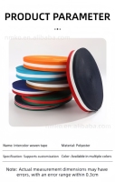 Ceinture tissée en polyester tricolore du fabricant – Accessoire de mode polyvalent pour vêtements et bagages, avec motif imprimé et attache pour médaille
