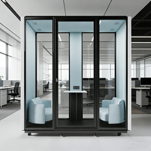 Cabine téléphonique de bureau insonorisée, cabine acoustique silencieuse pour enregistrement vocal - Product Image 3