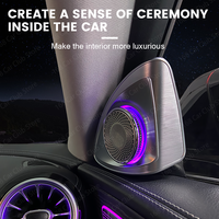 Pour Mercedes-Benz Classe CLS W257 C257 Tweeter rotatif 2011-2019 |   Ensemble d'enceintes A-Pillar originales avec synchronisation de lumière ambiante 64 couleurs