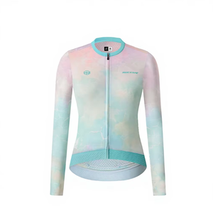 Maillot de cyclisme sublimé NUCKILY <span class=keywords><strong>pour</strong></span> <span class=keywords><strong>femme</strong></span> adulte, respirant, coupe ajustée, manches longues, en soie de lait, <span class=keywords><strong>pour</strong></span> le cyclisme sur route, printemps/automne - Product Image 3