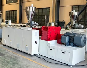 Horserider <span class=keywords><strong>PVC</strong></span> windowsills đôi vít đùn dây chuyền sản xuất cho hồ sơ sản xuất tự động Máy chế biến nhựa - Product Image 2