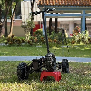 Trottinette électrique pliable tout-terrain à pneus larges, 4 roues, double moteur - Product Image 3