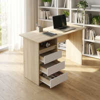 Bureau à domicile en bois, bureau d'ordinateur, bureau d'écriture, table d'étude avec tiroir