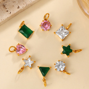 Colgantes Geométricos de Cristal con Circonitas Multicolor en Engaste de Bisel, Accesorios de Joyería DIY, Unisex para Uso Diario - Product Image 3