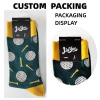 Chaussettes personnalisées avec logo, en coton biologique, chaussettes de créateur pour homme, chaussettes jacquard pour gentleman