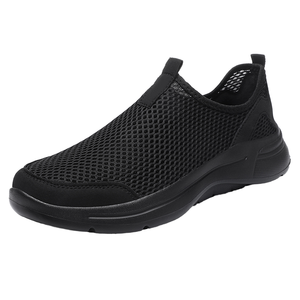 Zapatillas de running para hombre de verano, para caminar, correr, trotar, pista, cross country, de lona con malla transpirable y orificios de aire. - Product Image 1