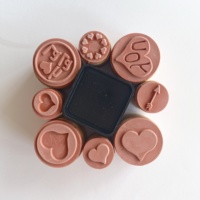 Logo de gaufrage de bureau Offre Spéciale personnalisé nom en bois tampons en caoutchouc d'encre personnalisés