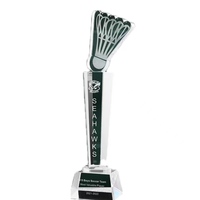 Trophée de Badminton en résine transparente bon marché pour la médaille du prix du Sport (Badminton)