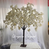 EG-TG004 Élégante plante d'intérieur Sakura 1,50 m (5 pieds) Arbre artificiel de cerisier blanc pour centre de table de mariage