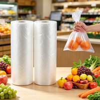 Fabrieks prijs op maat gemaakte voedselzakken rolfolie verpakking transparante plastic rol fruitzakken groenteverpakking zakken
