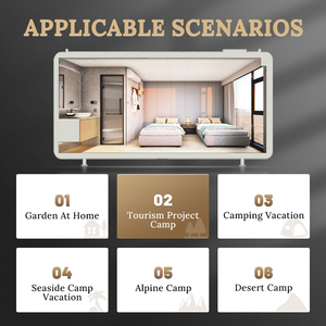 Casa prefabricada móvil para acampar al aire libre, casa modular montada móvil de lujo, 3 unidades - Product Image 3