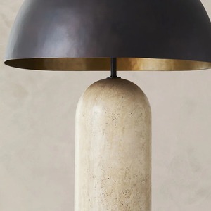 Lampadaire avec base en marbre, source de lumière LED, luminaire pour la maison - Product Image 2