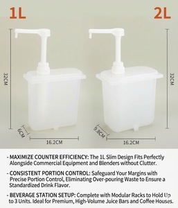 Dispensador de Xarope de Grande Capacidade, Bomba Dispensadora Comercial de Molhos para Baristas, Cafés, Restaurantes e Estações de Bebidas - Product Image 3