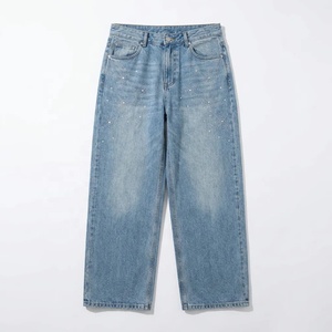 Jeans de mezclilla de pierna ancha para hombre al por mayor, jeans de mezclilla de algodón y elastano para compradores minoristas, suministro directo de fábrica - Product Image 4