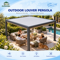 Pergola bioclimatique prête à l'emploi, pergola à lames orientables en aluminium, toit rotatif réglable pour jardin, terrasse, vie en plein air