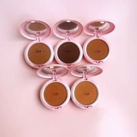 Poudre Compacte Pressée Rose Marque Privée Maquillage de Luxe Poudre Compacte Personnalisée Fond de Teint Poudre Compacte pour le Visage
