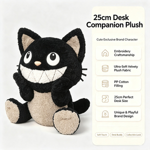 Bobova 25cm Hot Selling Facepalm Cat Plush Toy Super Soft Fabric Embroidered Stress Relief Snuggle Pal Plush <strong>Kitten</strong> Gift - Product Image 2